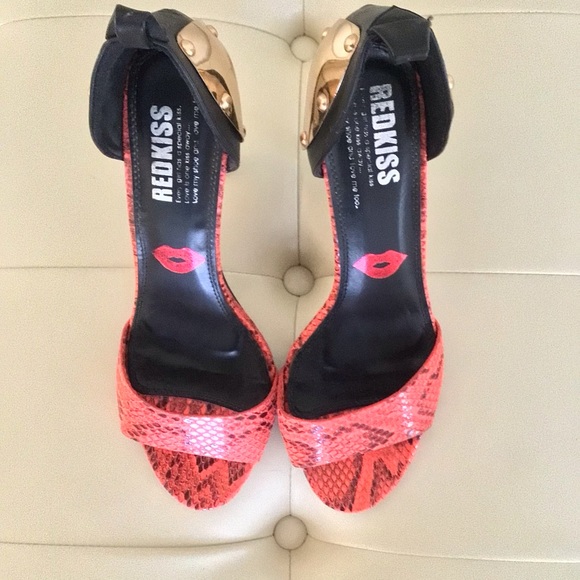 Snake skin stiletto sandal heels - Picture 2 of 7